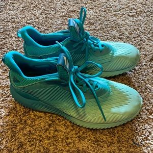 RARE Blue ombré Adidas Alpha Bounce Sneakers